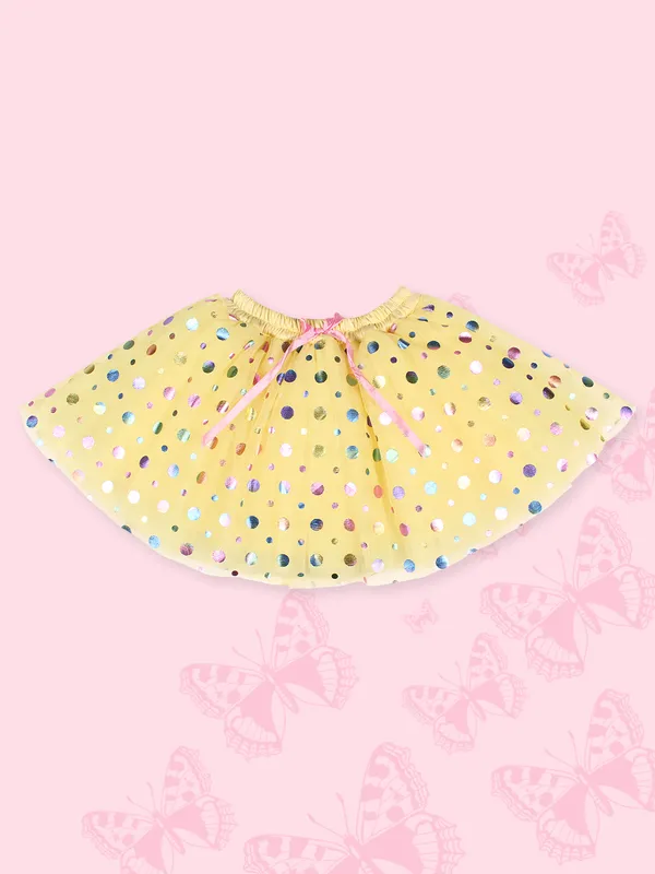 Cutecumber_Girls_Yellow_Foil_Print_Net_Skirt_�_Flared_Tutu_with_Elastic_Waistband,_Summer_for_Kids_&_Baby_Girls_(Age_1�15_Years)