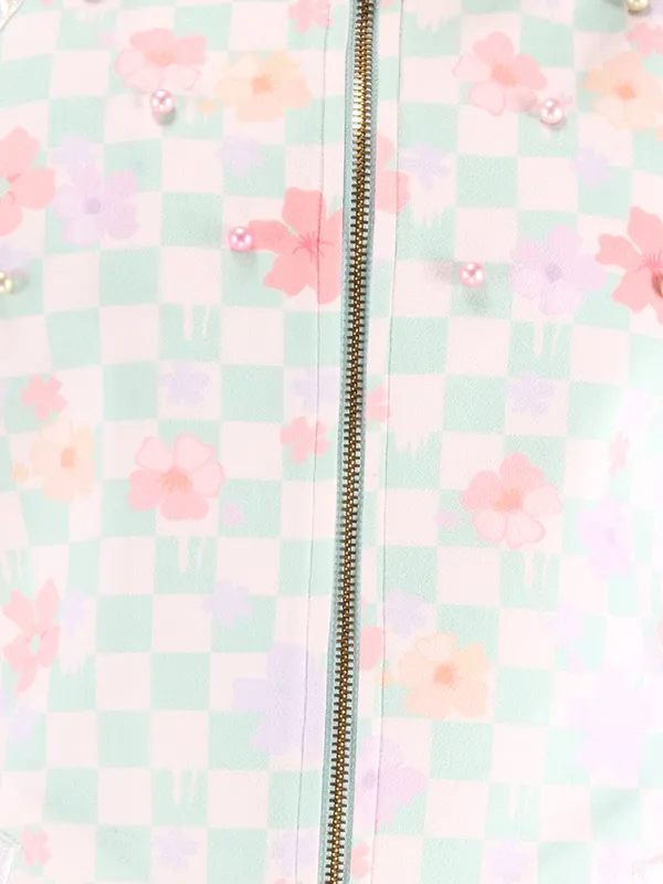 Cutecumber_Girls_Suede_Checkered_&_Floral_Printed_Green_Sweatshirt._CC6748A-GREEN-44
