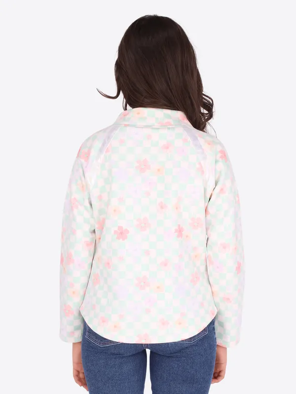 Cutecumber_Girls_Suede_Checkered_&_Floral_Printed_Green_Sweatshirt._CC6748A-GREEN-44