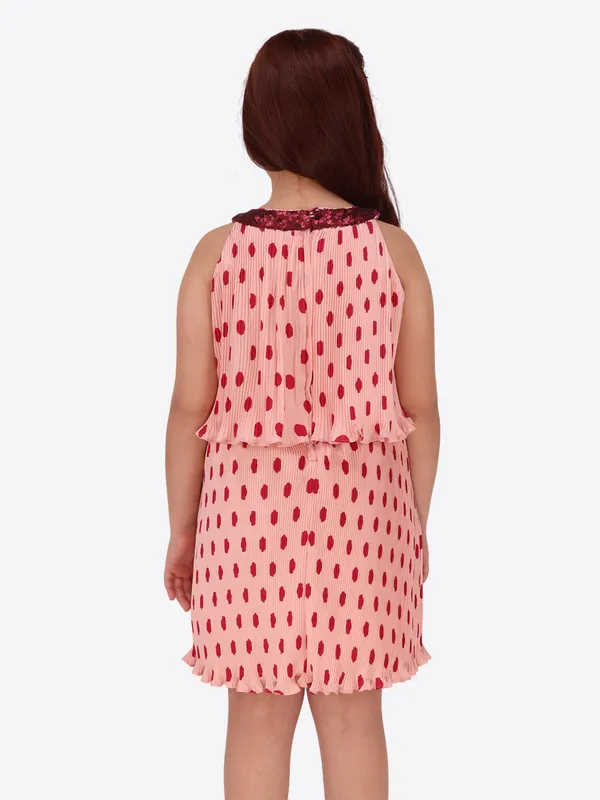 Peach_Georgette_Flared_Sleeveless_Regular_Partywear_Dress_For_Girls