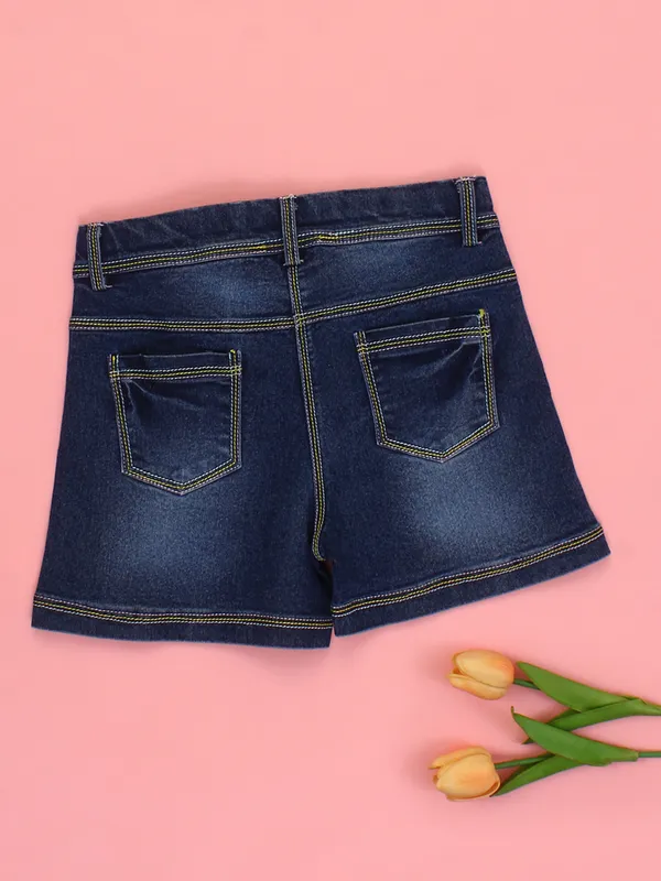 Cutecumber_Girls_Blue_Denim_Shorts_with_Applique_Patch_Bow_Detail_Button_Zip_Closure_Stylish_Casual_Kids_Fashion_Summer_Outfit_Baby_Girls_&_Kids_Age_1-15_Yrs