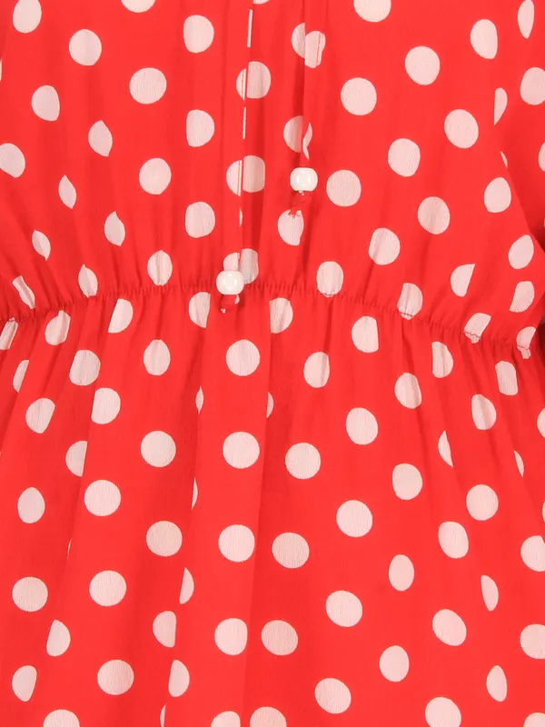 Cutecumber_Girls_Georgette_Polka_Dot_Printed_Kaftan_Red_Dress.CC7096D-RED-44