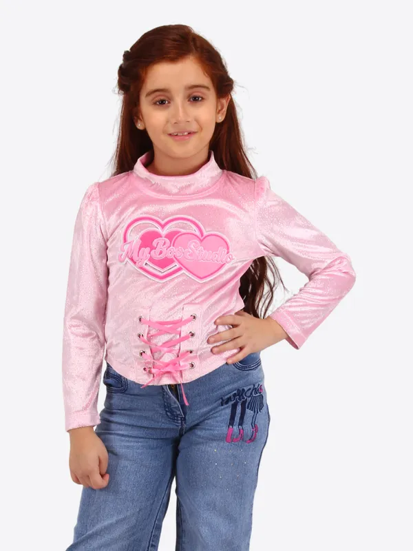 Cutecumber_Pink_Cotton_Top,_Elegant_Front_Button_Design,_Soft_&_Comfortable,_Perfect_for_Casual_Wear,_Parties,_&_Special_Occasions_Party_Outfit_T-Shirt_for_Kids_(Age_1�15_Years)