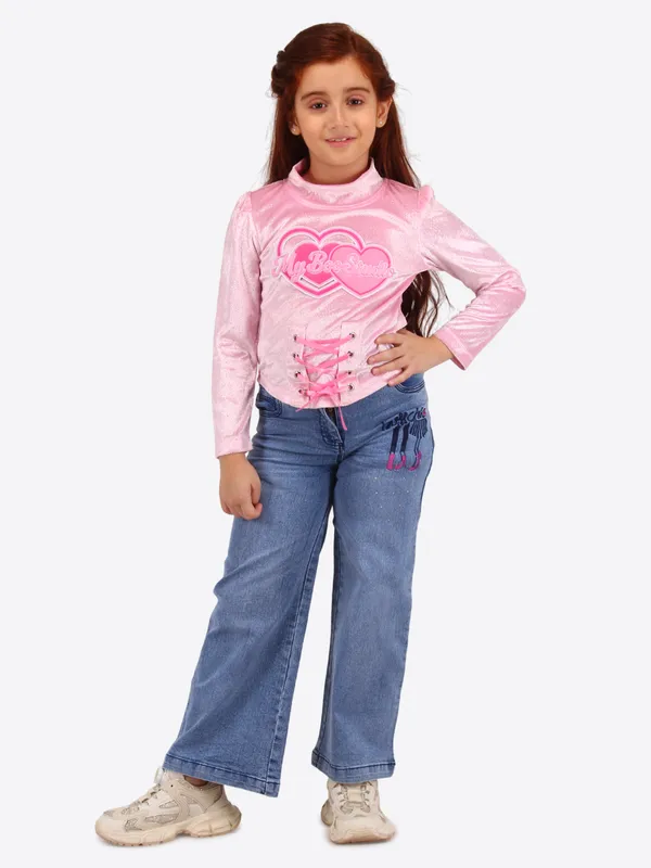 Cutecumber_Pink_Cotton_Top,_Elegant_Front_Button_Design,_Soft_&_Comfortable,_Perfect_for_Casual_Wear,_Parties,_&_Special_Occasions_Party_Outfit_T-Shirt_for_Kids_(Age_1�15_Years)