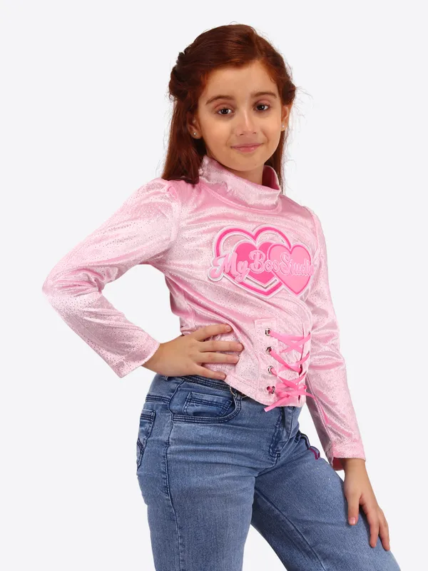 Cutecumber_Pink_Cotton_Top,_Elegant_Front_Button_Design,_Soft_&_Comfortable,_Perfect_for_Casual_Wear,_Parties,_&_Special_Occasions_Party_Outfit_T-Shirt_for_Kids_(Age_1�15_Years)