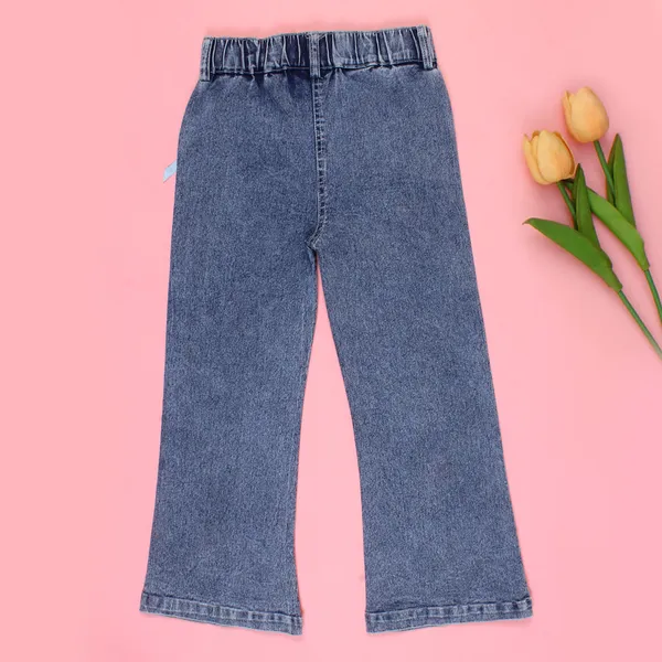 Cutecumber_Girls_Blue_Denim_Flared_Jeans_Elastic_Waist_Floral_Applique_Patch_Wide_Leg_Stylish_Trendy_Kids_Fashion_Comfortable_Bottomwear_Baby_Girls_&_Kids_Age_1-9_Yrs