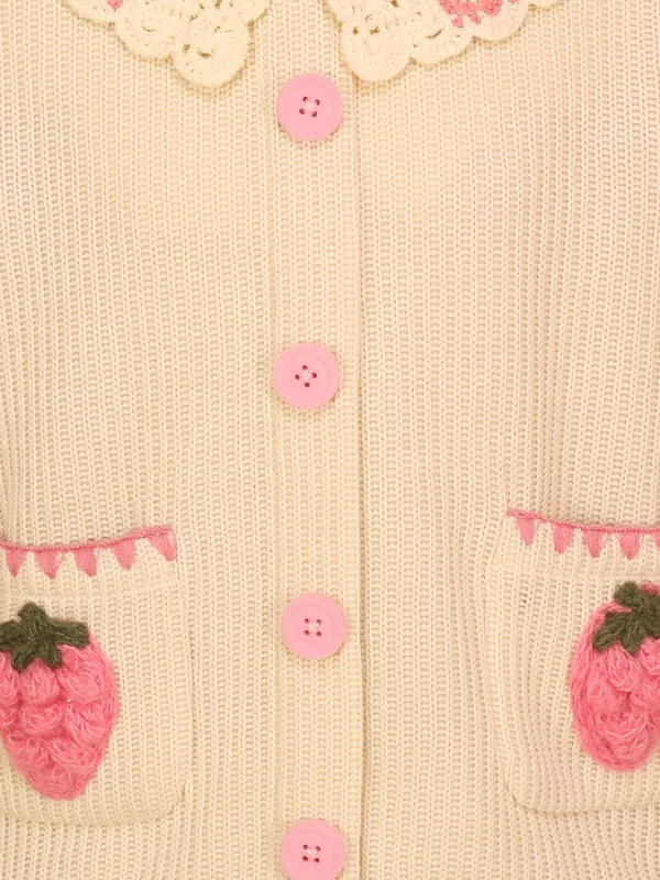 Cutecumber_Girls_Cream_Knitted_Full_Sleeve_Cardigan_Sweatshirt_T-Shirt_Top_with_Crochet_Strawberry_Collar_&_Pockets_Fancy_Sweater_Winter_Wear_Designer_Top_for_Baby_Girls_&_Kids_(1�15_Years)