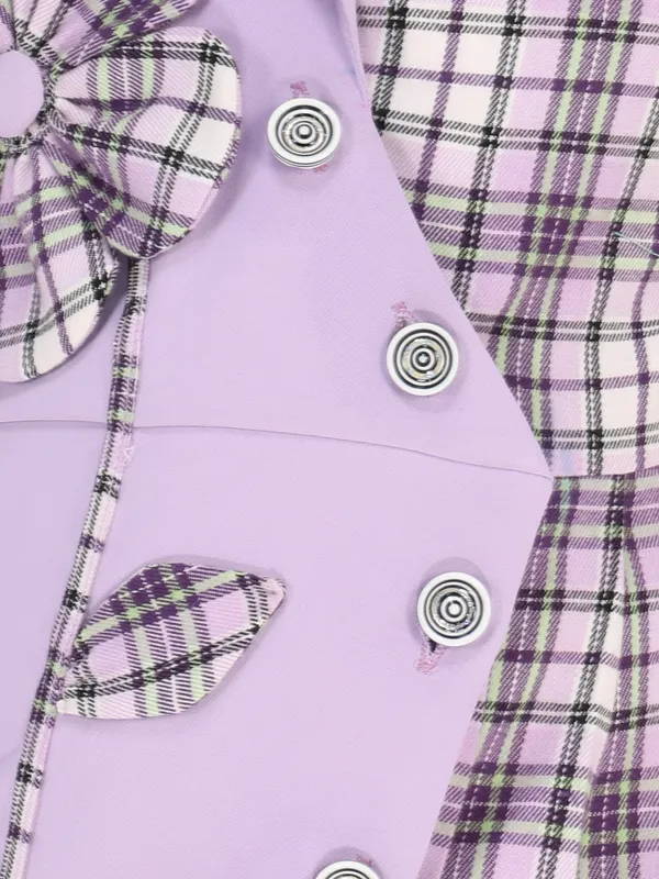 Cutecumber_Stylish_and_Charming_Purple_Color-Blocked_Shirt_Dress_for_Girls