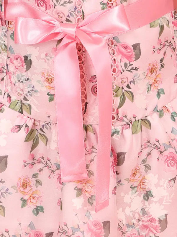 Cutecumber_Pink_Fit_&_Flare_Dress_for_Girls'_Floral_Print_Collared_Neck_Full_Sleeve_Knee-Length_Frock_Organza_Fabric_Front_Button_Closure_Casual_Party_Outfit_for_Baby_Girls_&_Kids_Age_1-15_Yrs