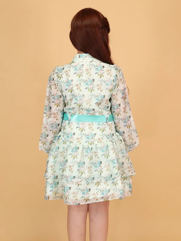 Cutecumber_Mint_Green_Fit_&_Flare_Dress_for_Girls'_Floral_Print_Collared_Neck_Full_Sleeve_Knee-Length_Frock_Organza_Fabric_Front_Button_Closure_Casual_Party_Outfit_for_Baby_Girls_&_Kids_Age_1-15_Yrs