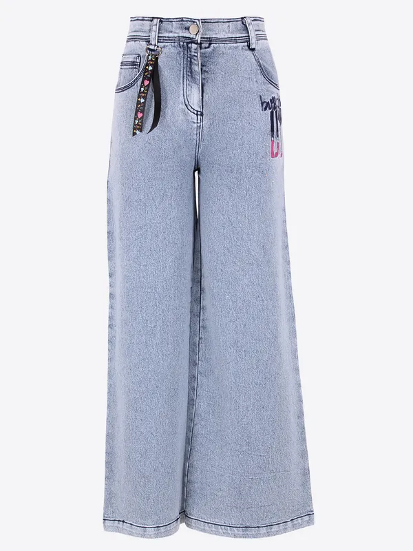 Cutecumber_Girls_Cotton_Rich_Denim_Wide-Leg_Jeans_�_Side_Panel_Printed_with_Floral_Ribbon_Accessory,_Stylish_Casual_Outfit_for_Baby_Girls_&_Kids_(Age_1�15_Years)