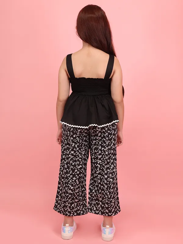 Cutecumber_Girls_Black_&_White_Poplin_Embroidered_Sleeveless_Top_&_Floral_Palazzo_Pant_Co-Ord_Set_with_Bow_&_Contrast_Trim_Birthday_Party_Casual_Outfit_for_Baby_Girls_&_Kids_(Age_1�15_Yrs)