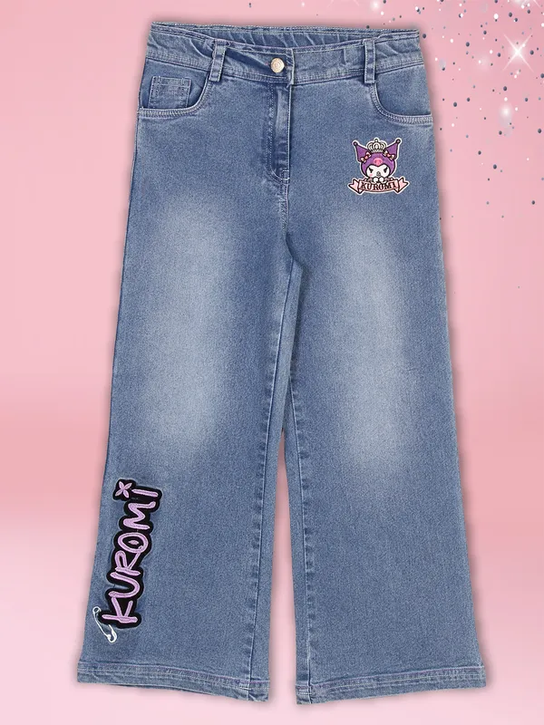 Cutecumber_Girls_Cotton_Rich_Blue_Denim_Wide-Leg_Jeans_�_Cartoon_Patch_&_Bold_Text_Embroidery,_Stylish_Wear_Casual_Outfit_for_Baby_Girls_&_Kids_(Age_1�15_Years)
