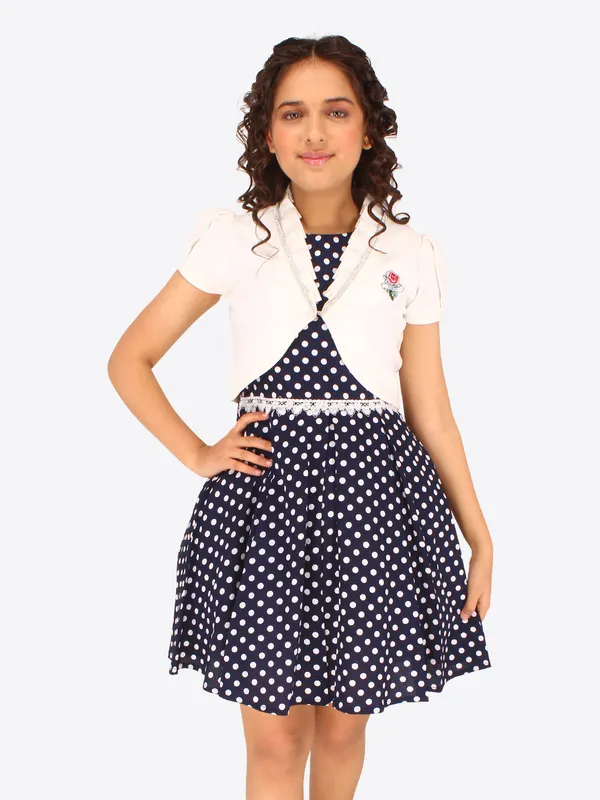 Cutecumber_Girl's_Sleeveless_Embellished_Dress_with_Cap_Sleeves_Shrug_CC8075D-NAVY-44