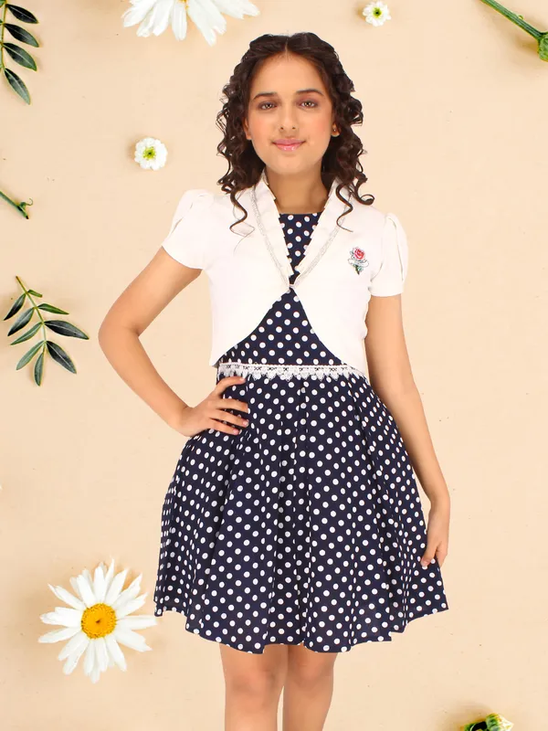 Cutecumber_Girl's_Sleeveless_Embellished_Dress_with_Cap_Sleeves_Shrug_CC8075D-NAVY-44