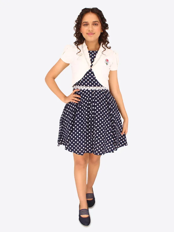 Cutecumber_Girl's_Sleeveless_Embellished_Dress_with_Cap_Sleeves_Shrug_CC8075D-NAVY-44