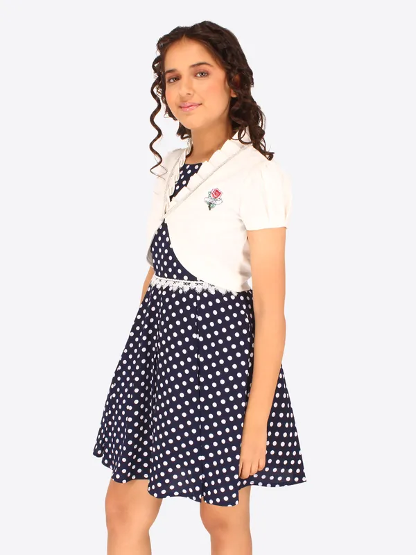 Cutecumber_Girl's_Sleeveless_Embellished_Dress_with_Cap_Sleeves_Shrug_CC8075D-NAVY-44