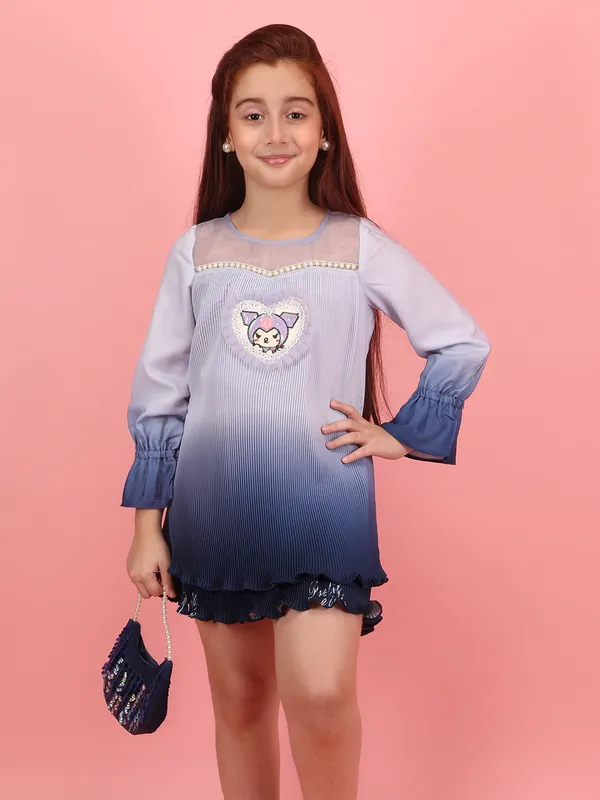 Cutecumber_Girls_Blue_Ombre_Long_Sleeve_Knee_Length_Dress_with_Handbag_Cartoon_Motif_Bell_Cuffs_Stylish_Winter_Outfit_for_Kids_Baby_Girls_Birthday_Festive_Casual_Age_1�15_Yrs