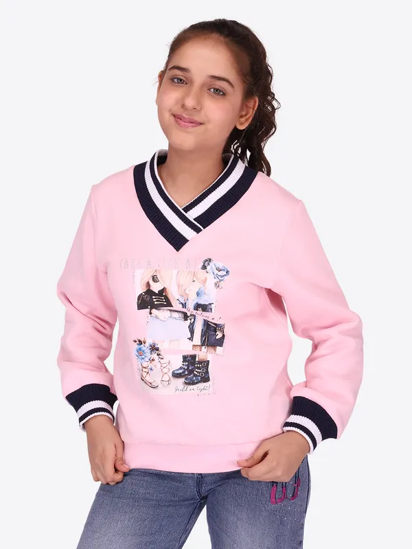 Cutecumber_Girls_Fleece_Full_Sleeves_Winter_Sweatshirt_Pink