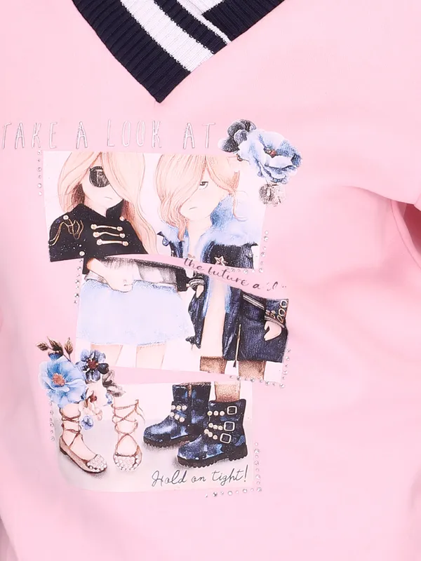 Cutecumber_Girls_Fleece_Full_Sleeves_Winter_Sweatshirt_Pink