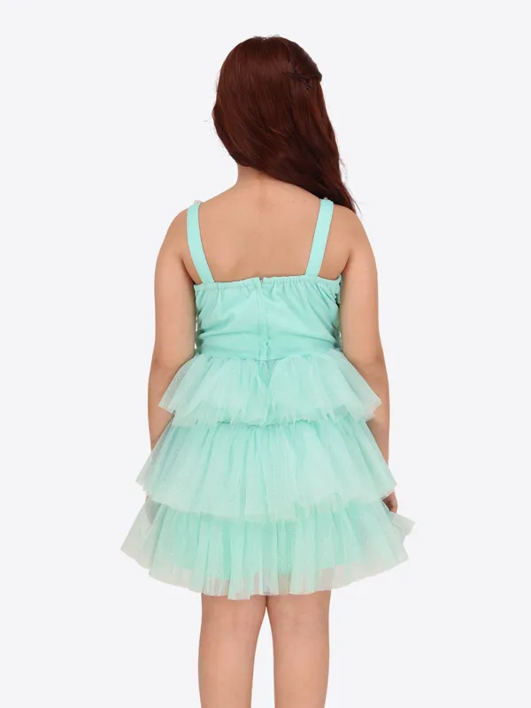 Cutecumber_Girl's_Aqua_Fit_and_Flared_Dress_with_Butterfly_Embellishment