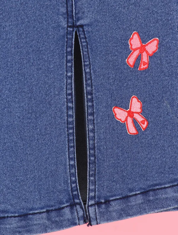 Cutecumber_Girls_Blue_Denim_Flared_Jeans_Elastic_Waist_Floral_Applique_Patch_Wide_Leg_Stylish_Trendy_Kids_Fashion_Comfortable_Bottomwear_Baby_Girls_&_Kids_Age_1-9_Yrs