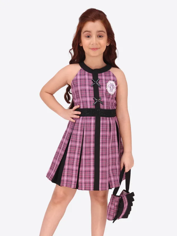 Purple_Polyester_Flared_Sleeveless_Regular_Partywear_Dress_For_Girls