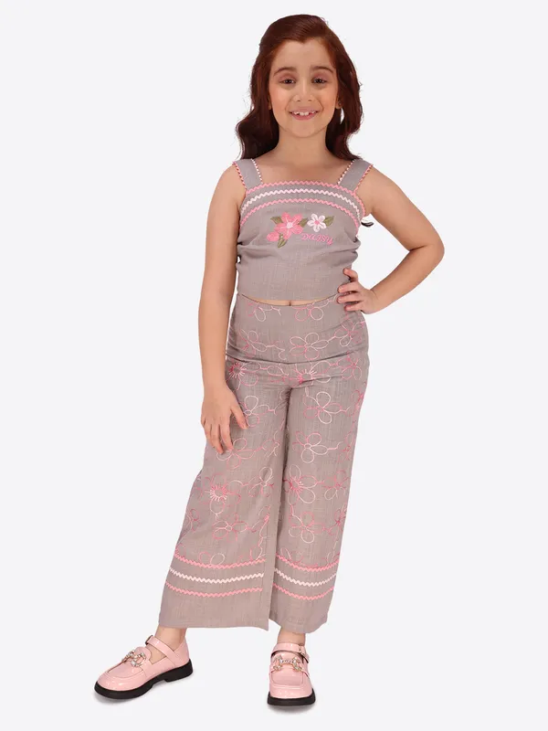 Grey_Embroidered_Top_and_Trouser_Set_for_Girls