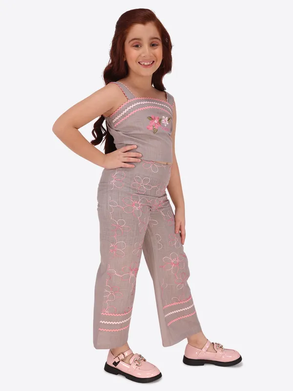 Grey_Embroidered_Top_and_Trouser_Set_for_Girls