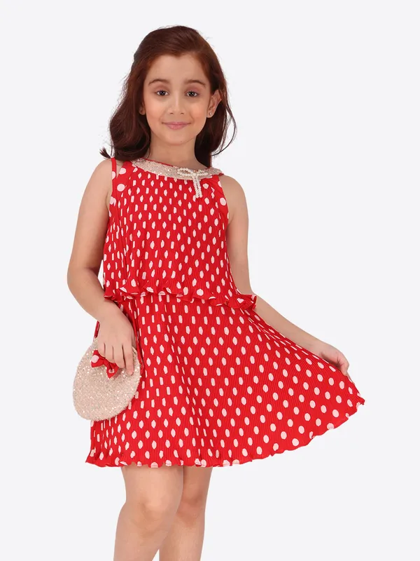 Red_Polyester_Georgette_Flared_Sleeveless_Regular_Partywear_Dress_For_Girls