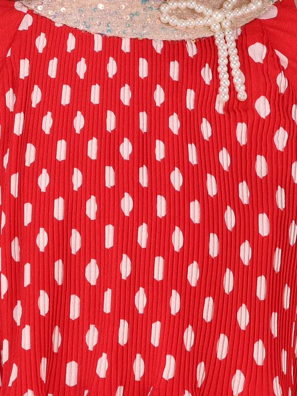 Red_Polyester_Georgette_Flared_Sleeveless_Regular_Partywear_Dress_For_Girls