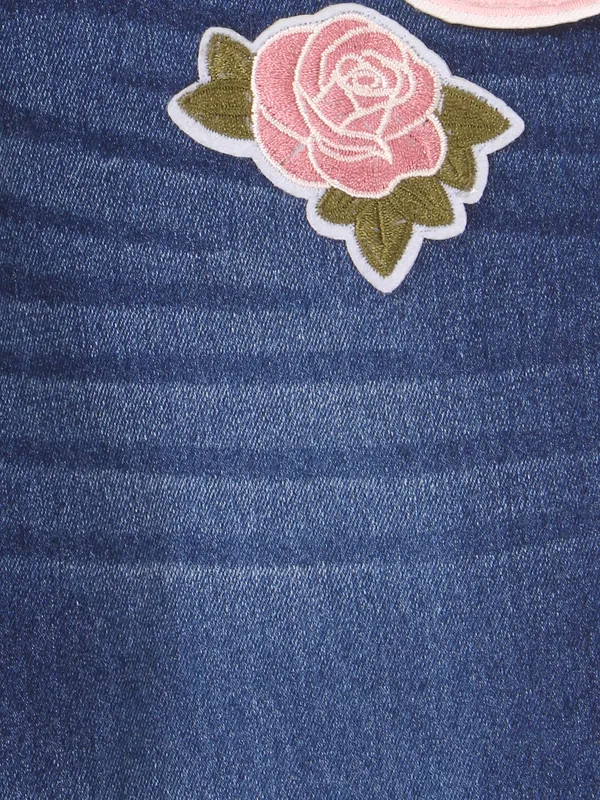 Cutecumber_Girls_Cotton_Rich_Denim_Flared_Jeans_�_Love_Text_&_Pink_Rose_Patch,_Distressed_Detail,_Stylish_Casual_Outfit_for_Baby_Girls_&_Kids_(Age_1�15_Years)