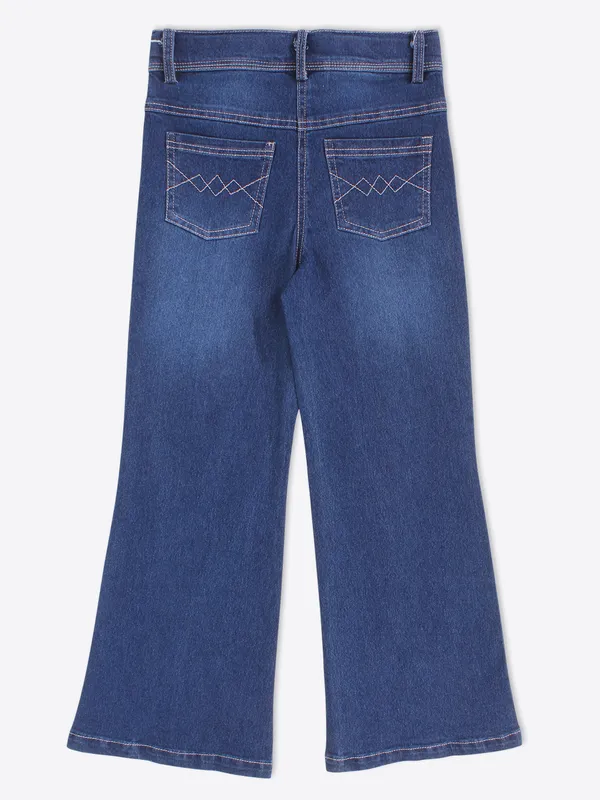 Cutecumber_Girls_Cotton_Rich_Denim_Flared_Jeans_�_Love_Text_&_Pink_Rose_Patch,_Distressed_Detail,_Stylish_Casual_Outfit_for_Baby_Girls_&_Kids_(Age_1�15_Years)