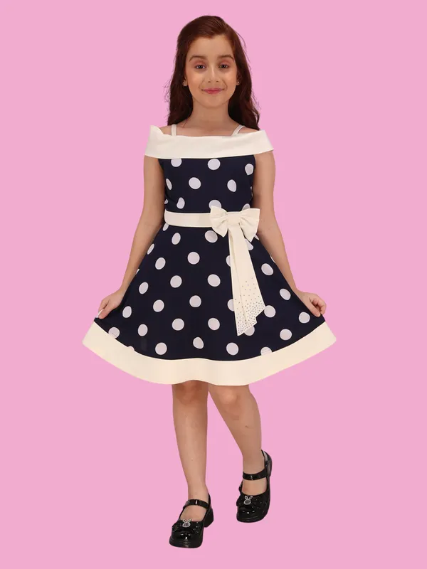 Navy_Blue_Cotton_Flared_Sleeveless_Regular_Partywear_Dress_For_Girls