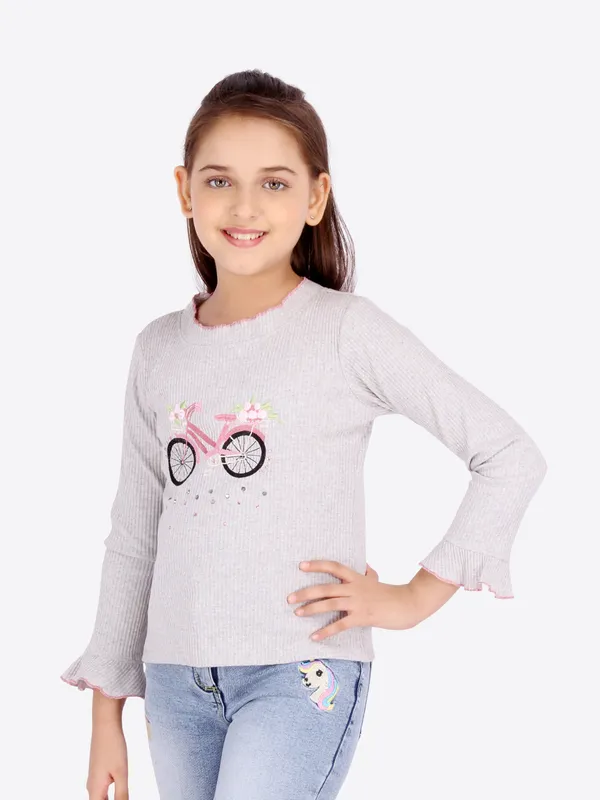 Cutecumber_Girls_Drop_Needle_Knit_Embellished_Grey_Top._CC4427A-GREY