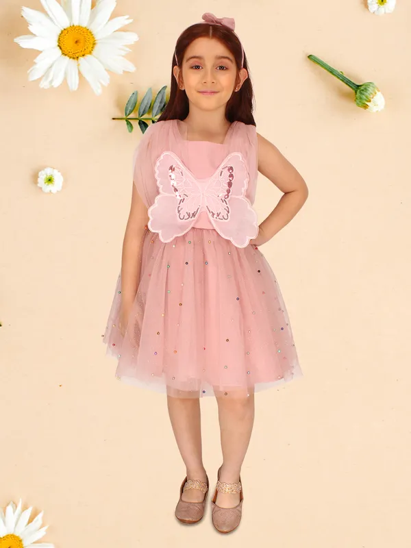 Cutecumber_Girl's_Sleeveless_Frock_Dress_With_One_Hairband._CC7995D-PEACH