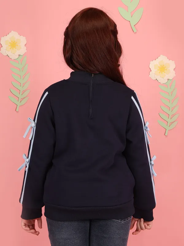 Cutecumber_Girls'_Winter_Sweatshirt_Peach_Pink_Fleece_Round_Neck_Full_Sleeve_Pullover_Top_Hello_Kitty_Embellished_Print_Stylish_Zip_Closure_Fancy_Casual_Outfit_for_Baby_Girls_&_Kids_Age_1-15_Yrs