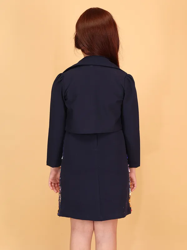 Cutecumber_Girls_Navy_Sequin_Polyester_Dress_with_Pink_Cropped_Blazer_Zip-Back_Closure,_Knee-Length_Silhouette,_Long_Sleeves,_Round_Neck,_Birthday_for_Baby_Girls_&_Childs_Ages_115