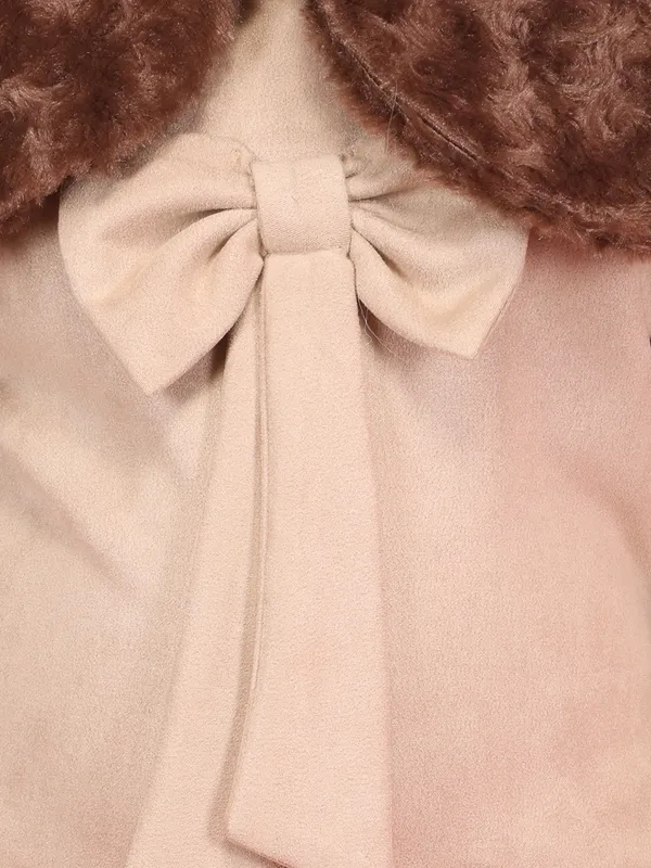 Cutecumber_Child_Brown_Suede-Fur_Winter_Dress_�_Plush_Faux_Fur_Peter_Pan_Collar,_Zip-Back_Closure,_Knee-Length_Skirt,_Long_Sleeves,_Round_Neck,_Warm_for_Girls_Ages_1�15