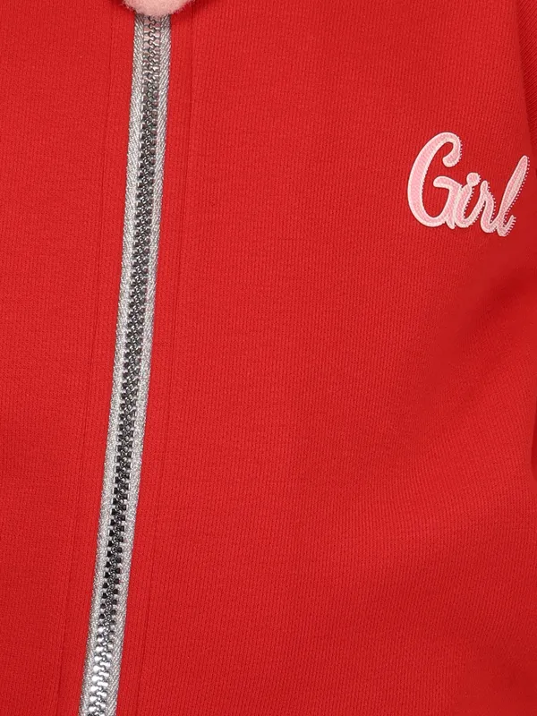 Cutecumber_Red_Winter_Jacket_For_Girls'_Color_Block_Fleece_Fabric_Round_Neck_Full_Sleeve_Bomber_Style_Embellished_Zip_Closure_Stylish_Western_Casual_Outfit_for_Baby_Girls_&_Kids_Age_1-15_Yrs
