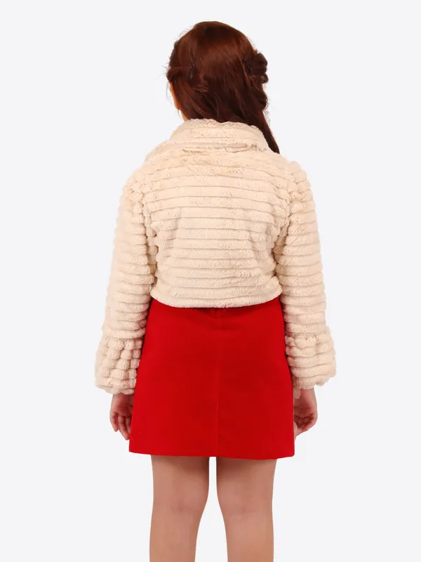 Cutecumber_Girls_Red_Velvet_Dress_with_Beige_Fur_Jacket_Shrug_�_Two-Piece_Winter_Party_Set,_3D_Flower_Hem,_Back_Zip_Closure_for_Baby_Girls_&_Kids_(Age_1�15_Years)