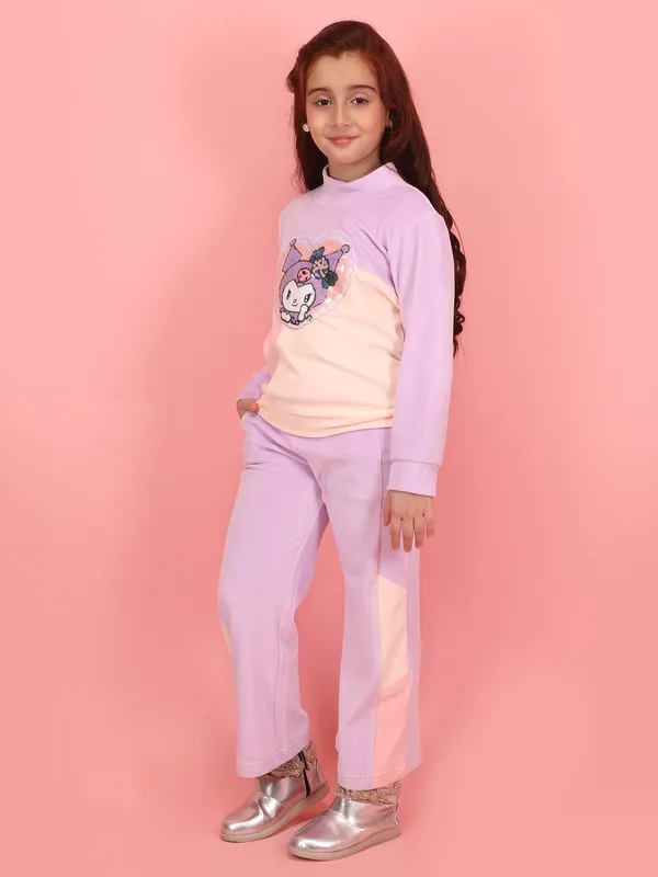 Cutecumber_Girls_Purple_Velour_Clothing_Set_with_Hoodie_&_Trouser_Winter_Wear_Outfit_with_Cartoon_Design_&_Colorblock_Detailing_for_Baby_Girls_&_Kids_(Age_1-15_Years)