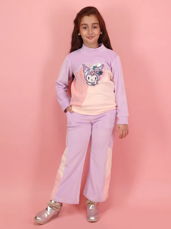 Cutecumber_Girls_Purple_Velour_Clothing_Set_with_Hoodie_&_Trouser_Winter_Wear_Outfit_with_Cartoon_Design_&_Colorblock_Detailing_for_Baby_Girls_&_Kids_(Age_1-15_Years)