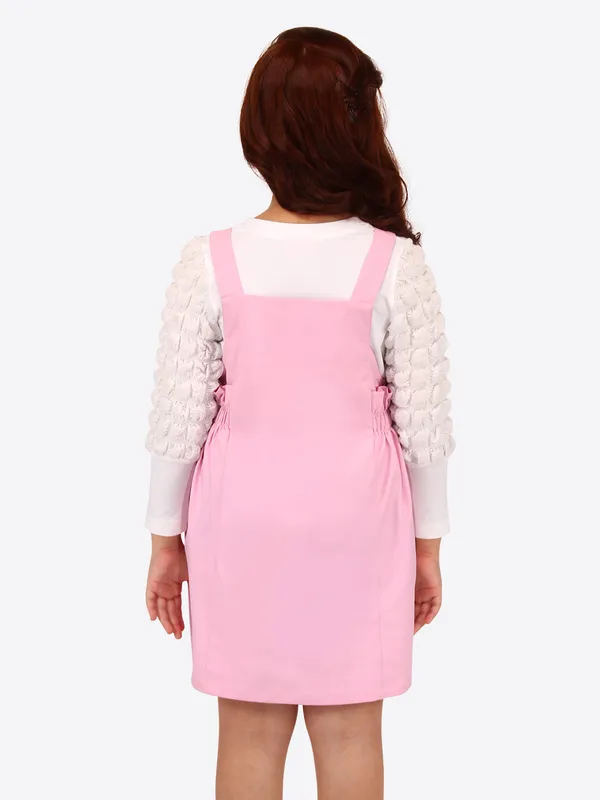 Pink_dungaree_dress_with_bubble_sleeve_t-shirt