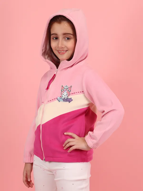 Cutecumber_Girls_Pink_Velour_Fleece_Hooded_Jacket_with_Zip_Front_&_Pockets,_Full_Sleeve_Regular_Length_�_Winter_Cozy_Colorblock_Hoodie_for_Kids_1�15_Years