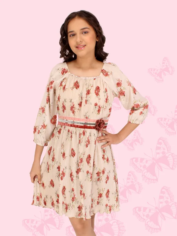 Cutecumber_Girls_Georgette_Floral_Printed_Pleated_Dress.CC7669D-BEIGE