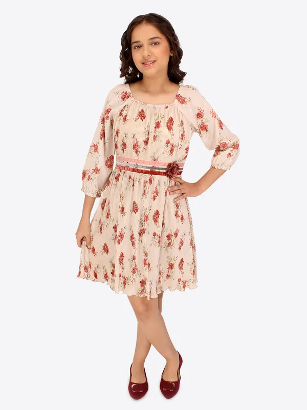 Cutecumber_Girls_Georgette_Floral_Printed_Pleated_Dress.CC7669D-BEIGE