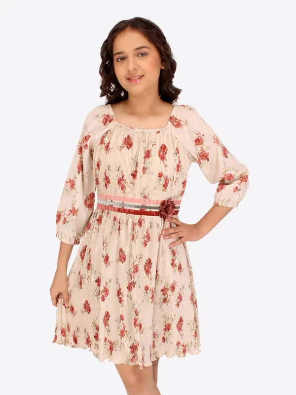 Cutecumber_Girls_Georgette_Floral_Printed_Pleated_Dress.CC7669D-BEIGE