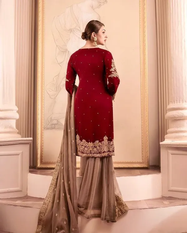 New_Designer_Party_Top_Pallazo_&_Dupatta_Set