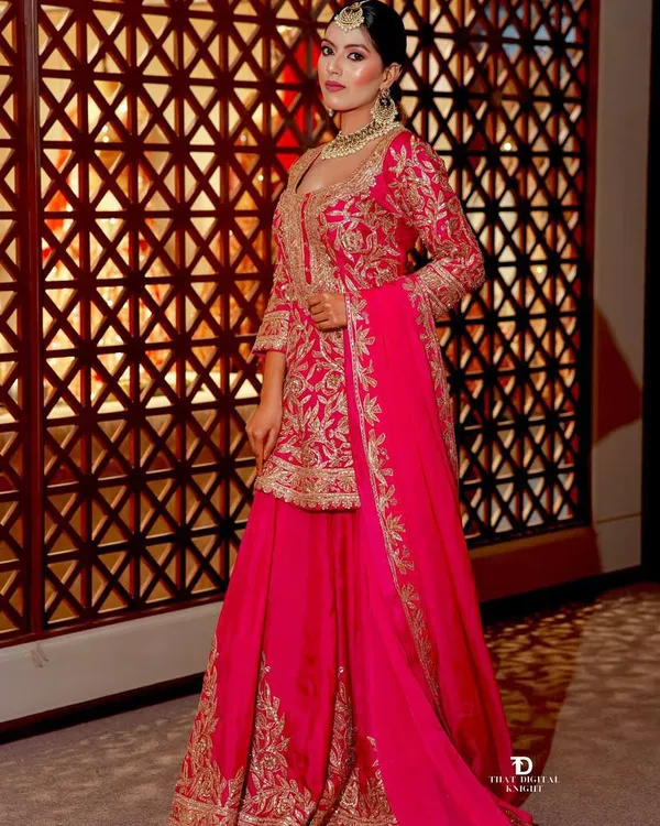 New_Designer_Party_Top_Sharara_&_Dupatta_Set
